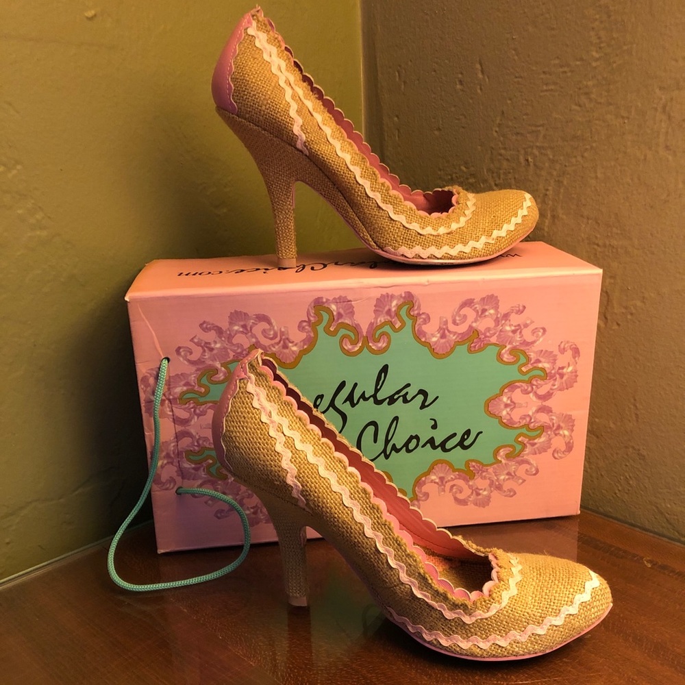 Irregular Choice Hessian Heels